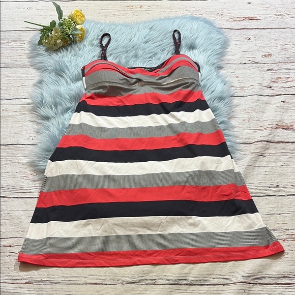 Tommy Bahama Striped Tank Swim Dress sz M - Picture 1 of 10